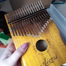 Bag Book Tune-Hammer Gecko Kalimba Thumb Instruction Koa Musical-Gift Aiersi 17-Keys