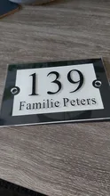 Sign Doorplate Number Glass-Effect Customize Acrylic Modern-House Street-Name Plaque