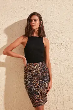 

Trendyol Print Detailed Knitted Skirt TWOSS20ET0411