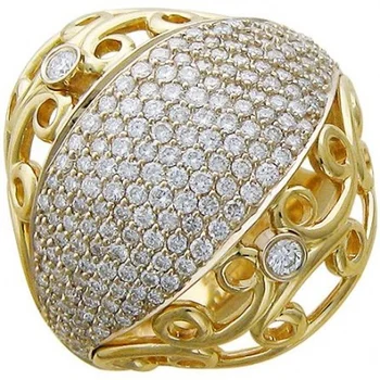 

Esthete ring with mixed gold diamonds 750