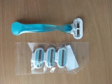 Cabezales de afeitado de 3 cuchillas, máquina de afeitar para el cuidado de la piel, recortador de pelo corporal reemplazable, accesorios de depilación, 4 unids/lote