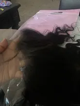 Encaje Frontal transparente con mechones de pelo brasileño, mechones de pelo ondulado con extensiones de cabello humano mechones para mujeres negras