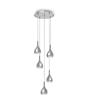 

Lamp circle ceiling Chrome KHALIFA 5 lights