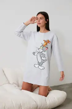 

Trendyol Tom & Jerry Printed Knitted Nightgown THMAW21GC0009