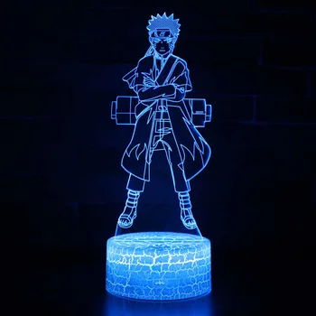 

Anime NARUTO Theme 3D Table Lamp With Remote Control Bedroom Decoration Light Naruto Sasuke Kakashi Model Night Lights