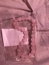 Pulsera elástica de cuarzo con piedra Natural para mujer, brazalete de color rosa en polvo, 2021