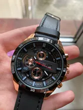 Reloj de pulsera deportivo Para Hombre, cronógrafo de cuero, estilo militar, informal, Moderno, novedad de 2021