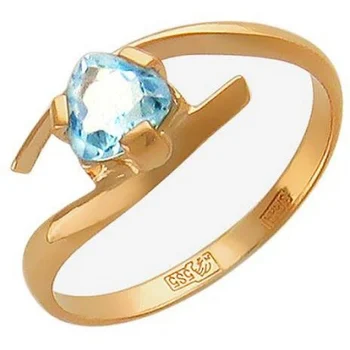 

Esthete ring with 1 Topaz in red gold