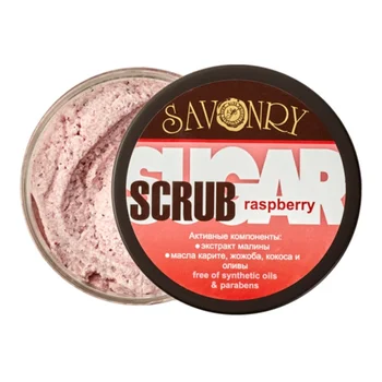 

Savonry sugar body scrub Manila (raspberry)