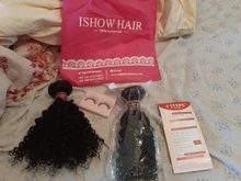 Ishow-extensiones de cabello humano Remy, Pelo Rizado malayo, Color natural, compra 1/3/4 mechones, mechones rizados gruesos