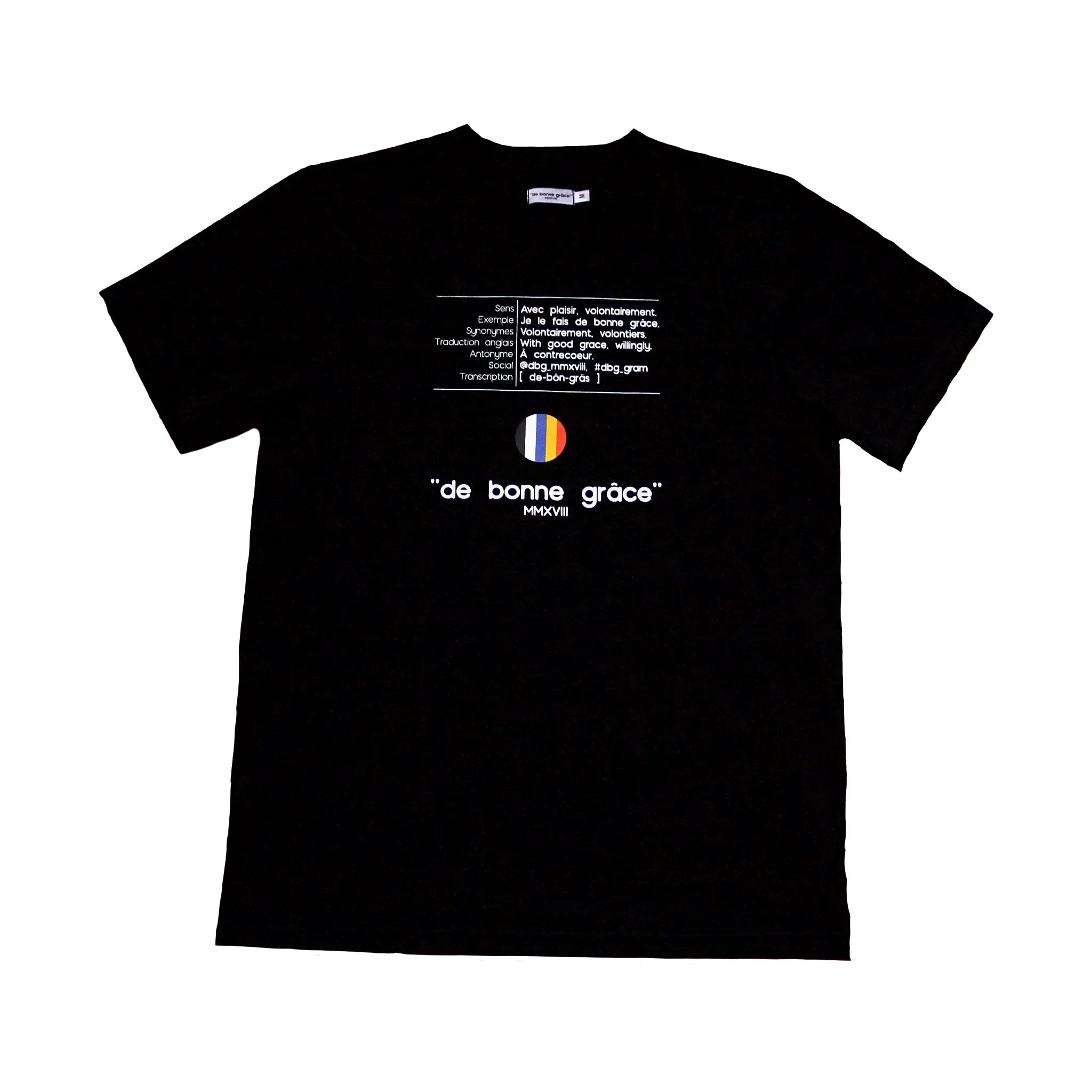 T-shirt De Bonne Grace with text | Женская одежда