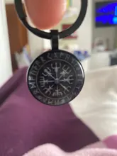 LLavero de pirata vikingo Vegvisir, colgante de cristal con patrón de brújula vikinga, el mejor regalo