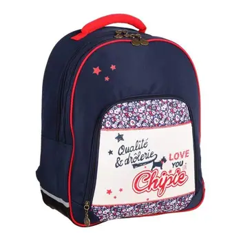 

Backpack CHIPIE - 2 compartments-33 cm-Blue and ecru-Primary-Toddler Girl