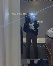 Otoño Invierno Harajuku conejo tejer suéter de manga larga Casual mujeres marea impreso suéter suelto jersey para el novio gótico punk