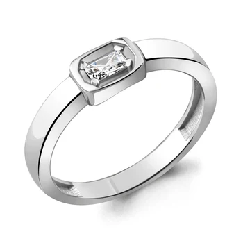 

Ring AQUAMARINE with cubic zirconia, silver 925