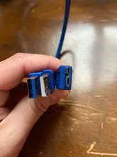 Kebidu-Cable Dual USB 3,0 A micro-b, conector USB 3,0 Y para Funda de disco duro, 50cm de longitud