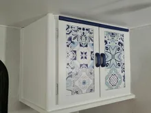 Stick Wallpaper Removable Backsplash Moroccan Tile Blue Tile Self-Adhesive Waterproof