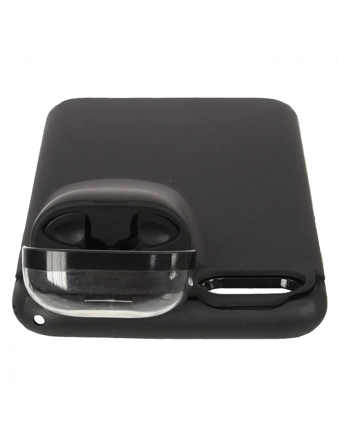 Black headphone Holder case for iPhone 8 Plus