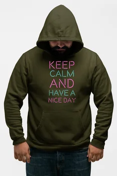 

Angemiel Wear Keep Calm Green Men 'S Hooded Sweatshirt