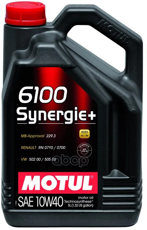 MOTUL Motul 10w40(4l) 6100 Synergie_масло Моторное!(Полусинт.) Api: Sl/Cf, Acea: A3/B4 Motul 101491