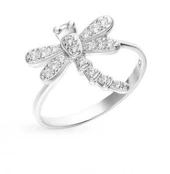 

Silver ring with cubic zirconia sunlight sample 925