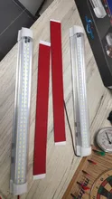MICTUNING 2 uds 72 LED Interior del coche blanco de barra de luz lámpara de Interior de coche con/interruptor para furgoneta camión Camper barco