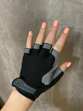 AOLIKES-guantes de ciclismo antideslizantes, para acampar, senderismo, gimnasio, Fitness, medio dedo
