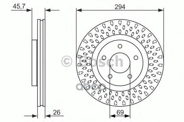 Тормозной Диск Передний Bosch арт. 0986479751