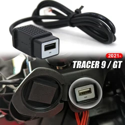 For Yamaha Tracer 900 Tracer 9 GT 2021 2022 TRACER 9/GT USB Socket Motorcycle Charger Waterproof Support Cellphone