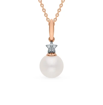 

Gold pendant with cubic zirconia and pearls sunlight sample 585