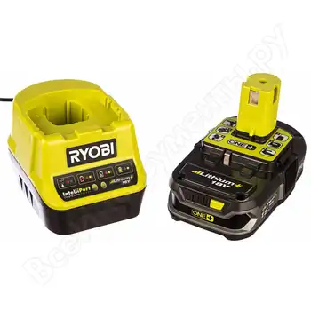 

Set Ryobi One + rc18120-115 5133003357 battery (18 in; 1.5 k * H; Li-Ion) and charger rc18120