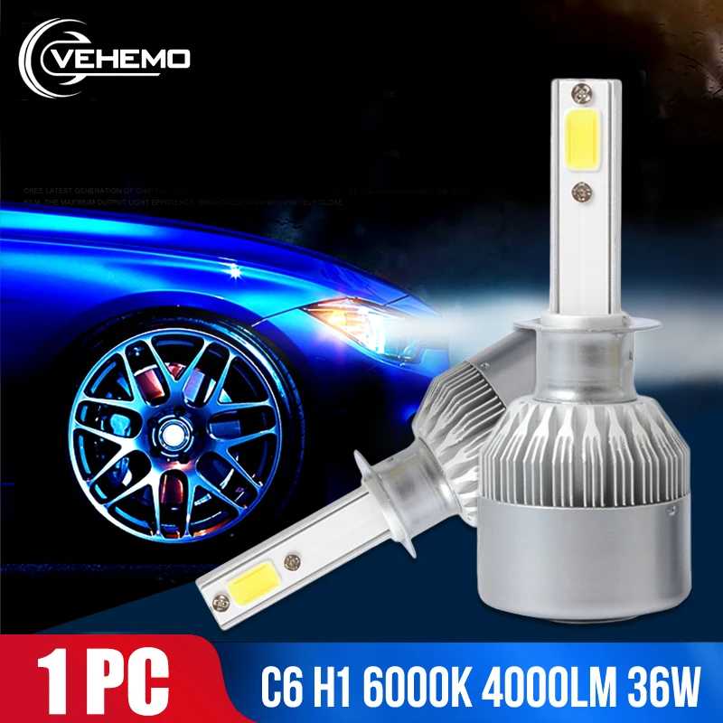

C6 H7 H1 DC12-24V Head light Front Lamp Replacement Car Styling Automobile High Power pare Bulbs Lighting Assembly LED Headlight