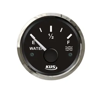

Fresh water level gauge 0-190 ohms (euro), black dial, stainless bezel, D. 52mm ky11004
