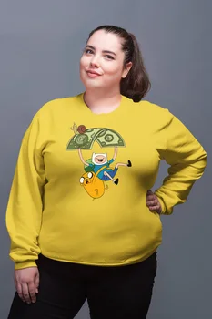 

Angemiel Wear Money Sticking Finn And Jack Yellow Women Sweatshirts
