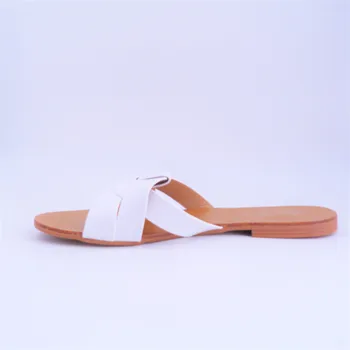

Extra Peel CROSS sandal woman 2019 Flat sandal Sandal black and whites fur strips braided front
