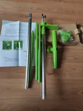 Removedor de raíces portátil para exteriores, herramienta de aluminio ligero, mango largo, para césped y jardín, 1 unidad