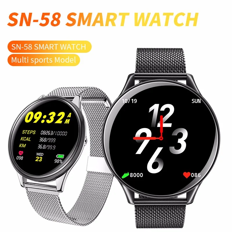 

SN58 Smart Watch with Pressure measurement IP68 Waterproof Fitness tracker fitness bracelet Watch for men women activity tracker