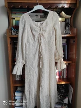 Dress Women Long-Sleeve Vintage Fairy Party-Midi French Elegant Designer Autumn Chiffon