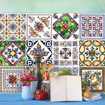 

Packaging 24 tile size 20x20 cm - Made in Italy PVC for bathroom and kitchen stickers ceramics Castelli