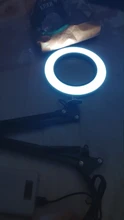Lámpara de escritorio de lupa plegable profesional, luz LED de lectura con tres modos de atenuación, fuente de alimentación USB, 5 aumentos