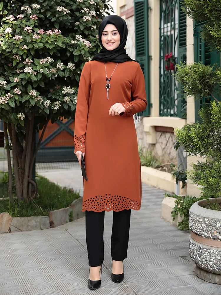 Las mujeres trajes vestido pantalones musulmán combinación nueva temporada calidad turco hizo islámica ropa Hijab Modanisa Sefamerve