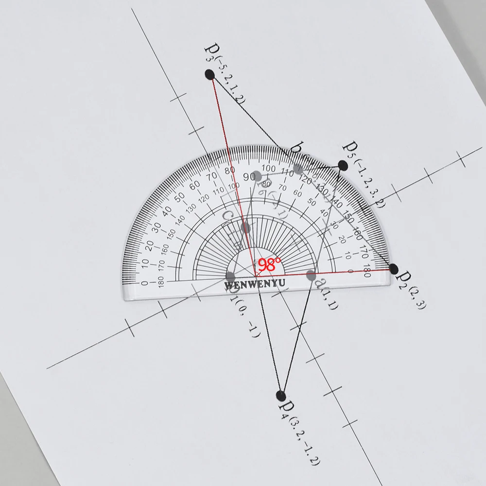 JS-2015 4 pcs/ set high quality ruler protractor student mathematics geometry plastic triangle ruler set office school supplies