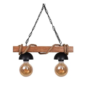 

2 Pcs Rope Wooden Chandelier Not Included in Rustic Bulbs 2020 2021