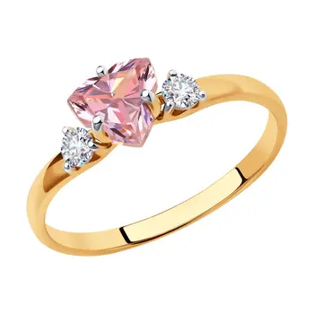 

Sokolov ring in Gold with Swarovski Crystals cubic zirconia and cubic zirconia, fashion jewelry, gold, 585, women's male