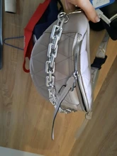 Bolsa de plástico con cadena para dama Súper elegante, bolsa de mensajero con correas para el brazo, bolso de mano, piezas para mochilas, fácil de combinar, correas de bolsa cruzada