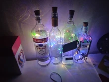 Fairy-Lights Decorative Garland Party-Lamp Wine-Bottle Wedding Garden Rechargeable LED