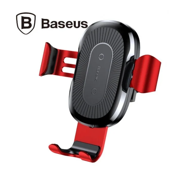 Автомобильный держатель с беспроводной зарядкой Baseus Qi WXYL-09(Красный