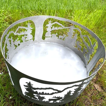 

Кострище из металла для сада с Оленями