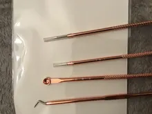 4 Uds Extractor de la espinilla oro rosa negro puntos limpiador corrector de acné Remover agujas negro puntos poro limpiador herramienta