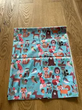 1-4M impreso de tela para bebé pañal de tela reutilizable bolsa libre de BPA tela impermeable PUL bebé Nack bolsa